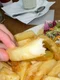 o portie de fish and chips, un lux logo jpg