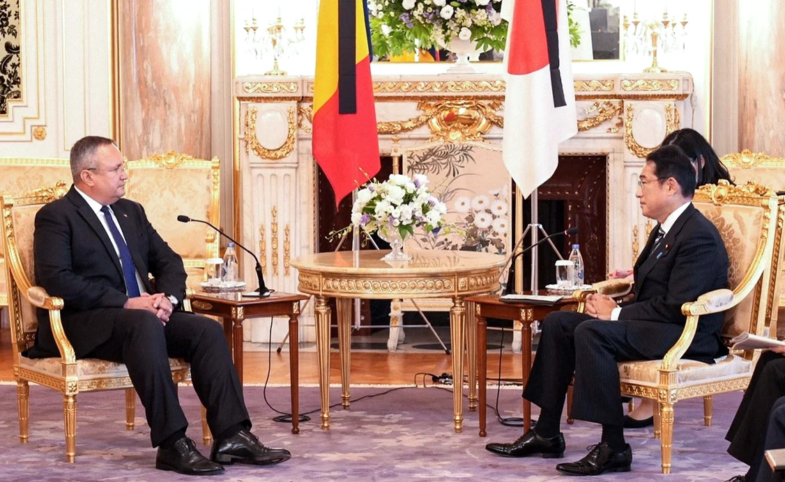 Premierul Nicolae Ciucă și omologul nipon, Fumio Kishida FOTO gov.ro