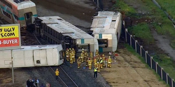 Accident de tren in california FOTO AP