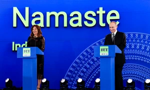 Margarita Simonian alături de Vladimir Putin în India FOTO profimedia jpg