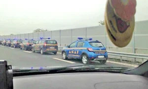 Mașinile ANAF, încolonate  pe Autostradă jpeg