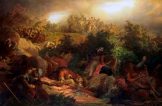 Bătălia de la Mohacs, picturǎ de Bertalan Székely (© Wikimedia Commons)