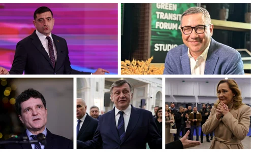 Colaj Candidati alegeri 2025  Crin Antonescu Victor Ponta George Simion Nicusor Dan si Elena Lasconi Foto Inquam Photos