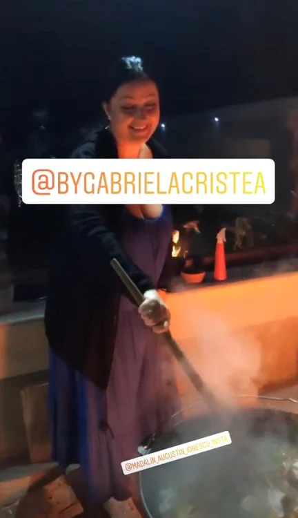 Gabriela Cristea le-a gătit invitaților de ziua ei