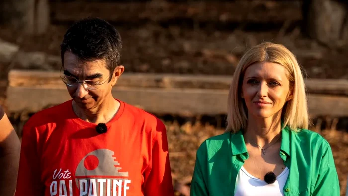 Mihai Găinușă și Oana Paraschiv / foto: captură TV