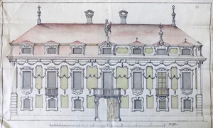 Reședința de vară din Sibiu, sec. XVIII, schiță (© Direcția Județeană a Arhivelor Naționale – Sibiu)