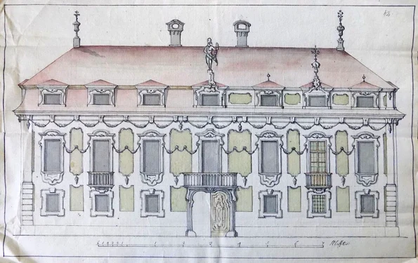 Reședința de vară din Sibiu, sec. XVIII, schiță (© Direcția Județeană a Arhivelor Naționale – Sibiu)