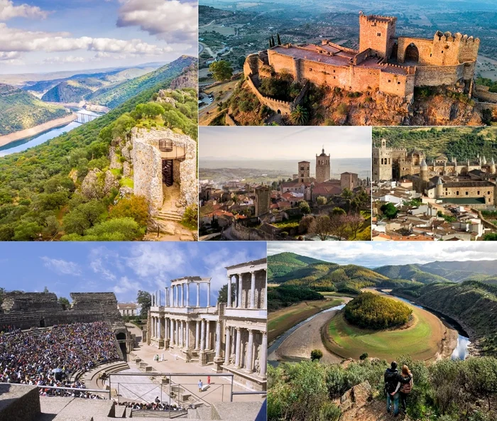 Imagini din Extremadura sau Țara Conquistadorilor din Spania Colaj Tourism&YouTube DMS
