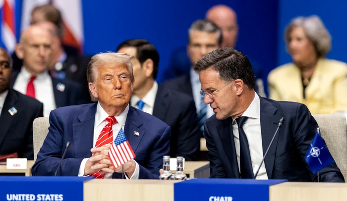 Mark Rutte și Donald Trump. FOTO arhiva EPA EFE
