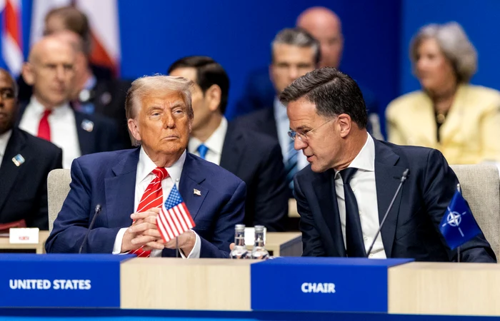 Donald Trump a avut o discuție cu Mark Rutte FOTO: EPA EFE