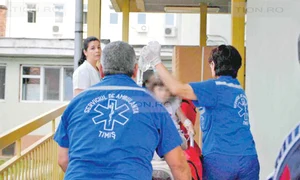 Fetiţa în vârstă de 3 ani,  care este în grupa mică,  a scăpat doar cu o contuzie  la piciorul stâng jpeg