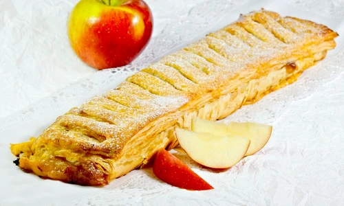 Apple Strudel Isolated on a White Background jpeg