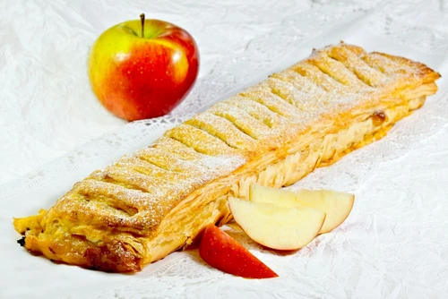 Apple Strudel Isolated on a White Background jpeg