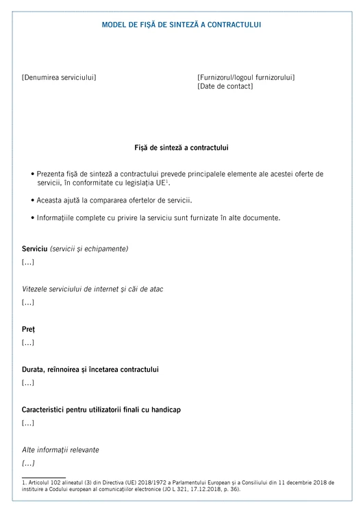 Model de fișă de sinteză