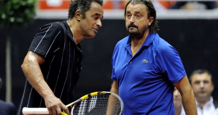 Henri Leconte (dreapta) face show la meciurile demonstrative