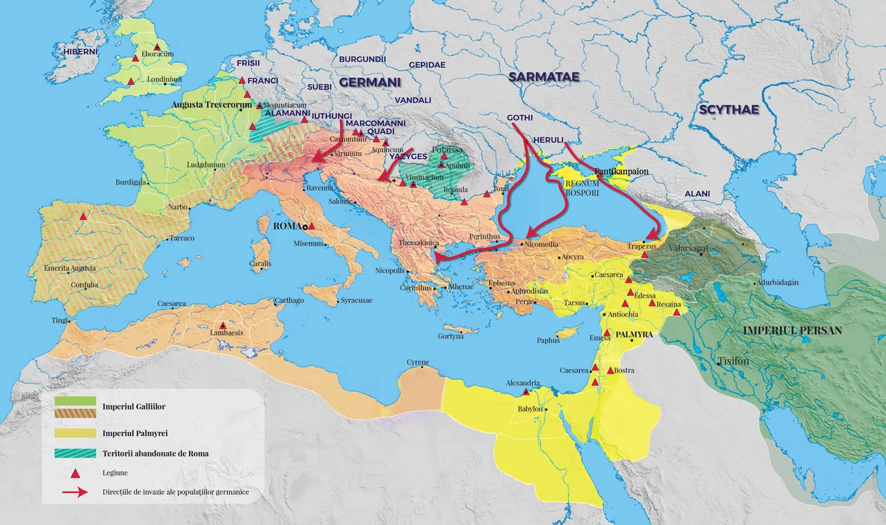 3 HARTA MARE spread 2 Abandonarea Daciei de catre romani Dan Ruscu cmyk jpg jpeg