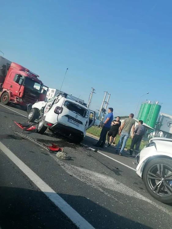 Momentul impactului, surprins de o cameră de bord FOTO ISU SIBIU