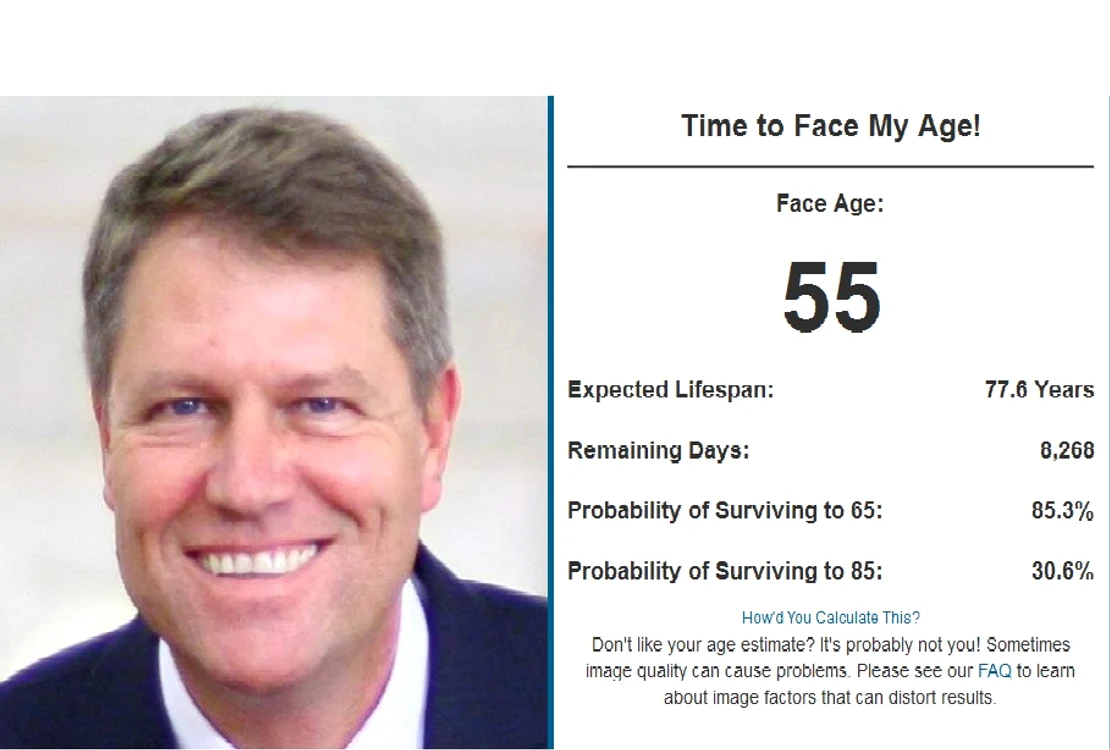 Uite ce a calculat programul de Internet Age my face