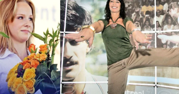 Sandra Izbaşa (stânga) a ajutat-o pe Nadia la decernarea medaliilor în cadrul concursului organizat la Oklahoma