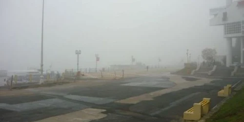 Ceață în portul Tulcea
