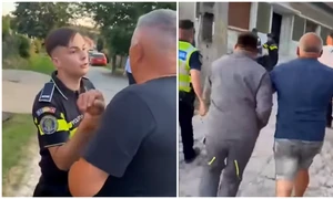 politist atacat caras severin foto colaj captura vid png