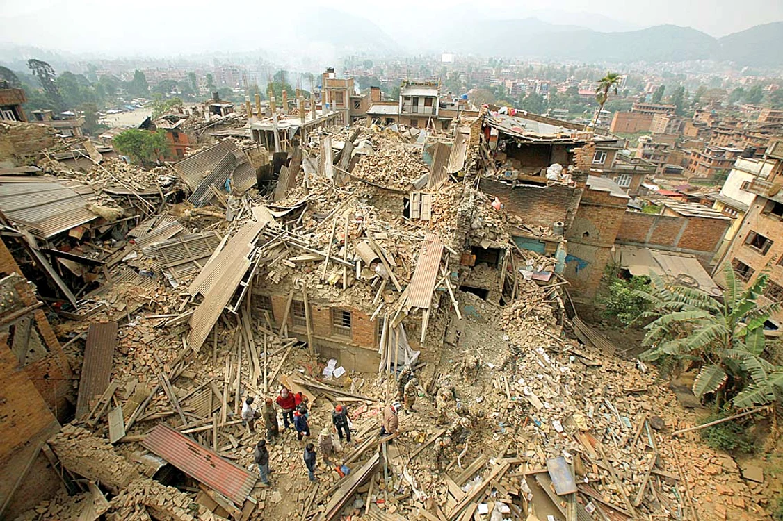 Așa arăta ieri centrul orașului Kathmandu