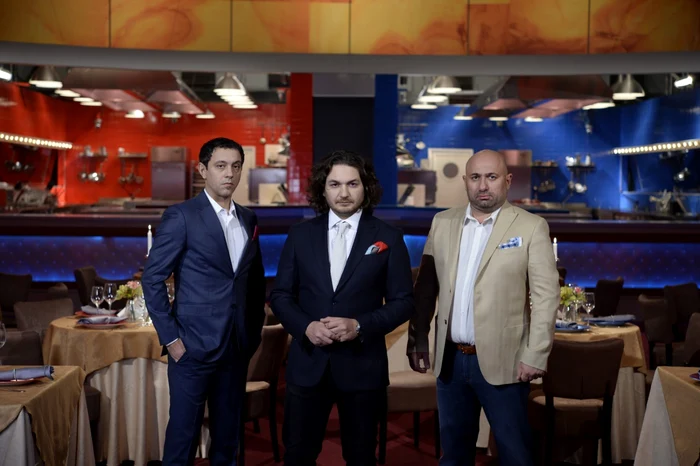 Sorin Bontea, Florin Dumitrescu şi Cătălin Scărlătescu vor juriza talentul concurenţilor din „Hell's Kitchen - Iadul bucătarilor“ FOTO Antena 1/ Mihai Stetcu