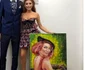 Elena Gheorghe şi pictorul vâlcean care i-a creat un portret dăruit în cadrul unui concert la Vâlcea Foto Instagram Elena Gheorghe