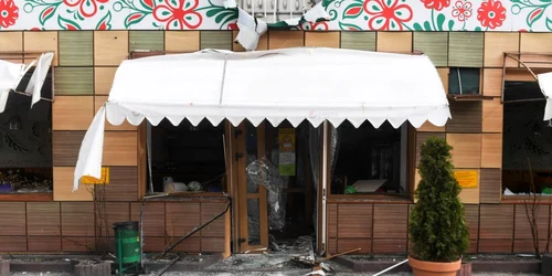 Magazin distrus în satul Stoianka lângă Irpin FOTO EPA -EFE