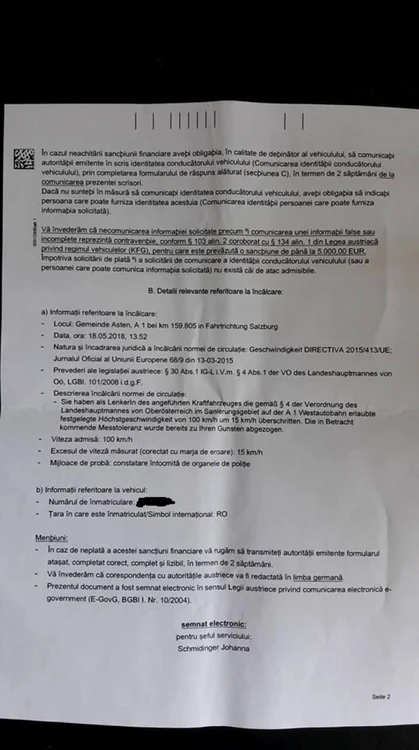 Amendă din Austria