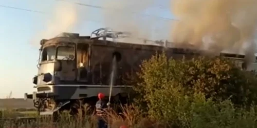 incendiu locomotiva timisoara arad 23 august 2021 foto digi24