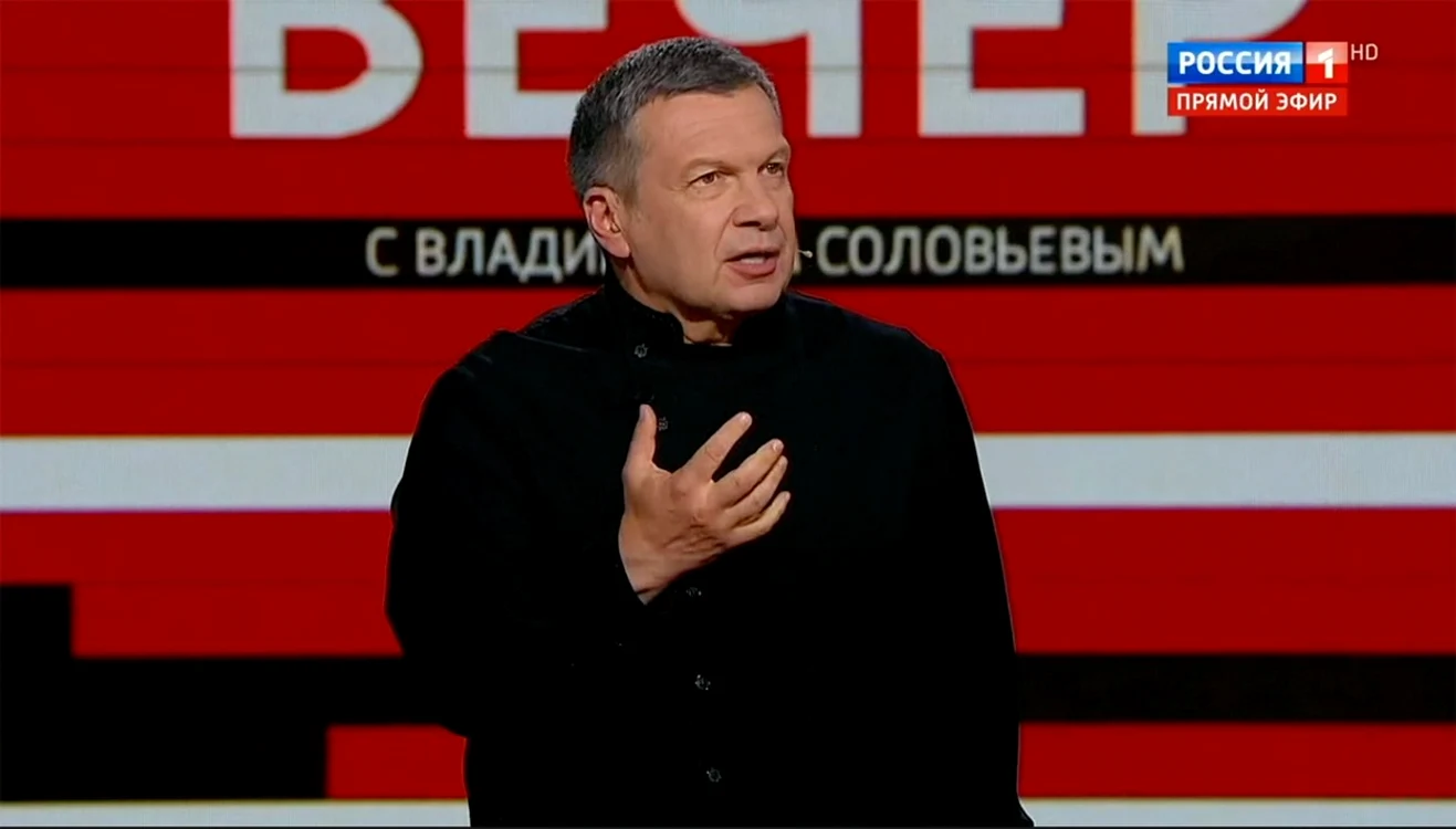 Vladimir Soloviov a lansat noi ameninţări la adresa Marii Britanii şi Franţei. Foto: captură video