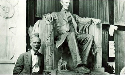 La începuturile  Memorialului lui Abraham Lincoln jpeg