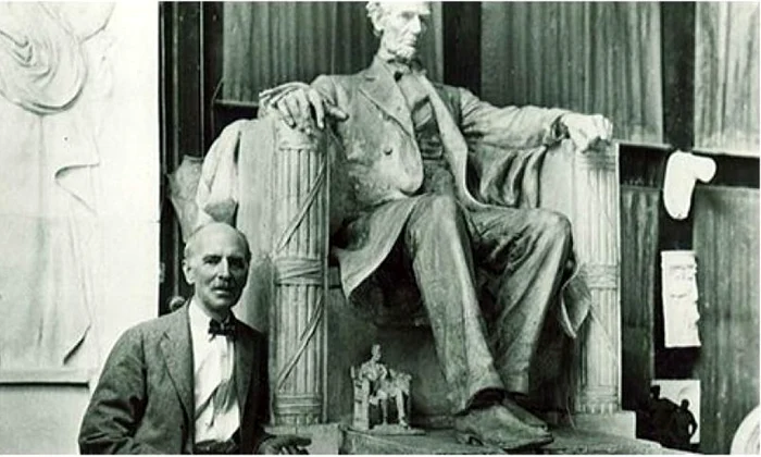La începuturile  Memorialului lui Abraham Lincoln jpeg
