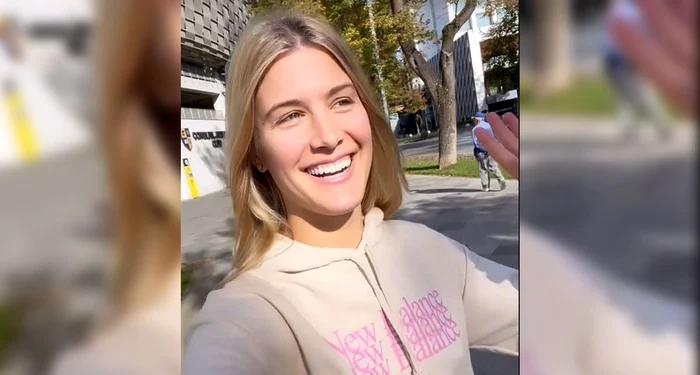 Eugenie Bouchard își salută fanii de pe stazile din Cluj-Napoca. Foto Instagram Genie Bouchard