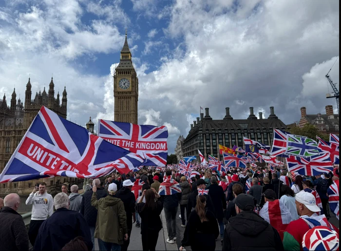 Peste un milion de persoane au participat la al cincilea miting „Unite the Kingdom”. FOTO: Twitter