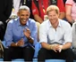 Barack Obama și Prințul Harry la un meci de baschet