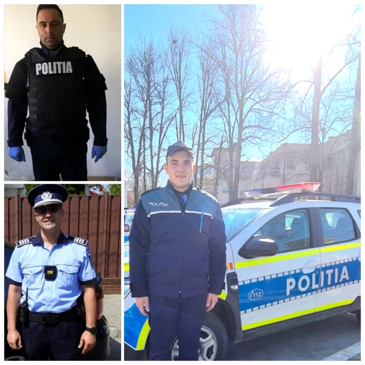 Poliţiştii salvatori au acţionat cu rapiditate FOTO IPJ Vrancea