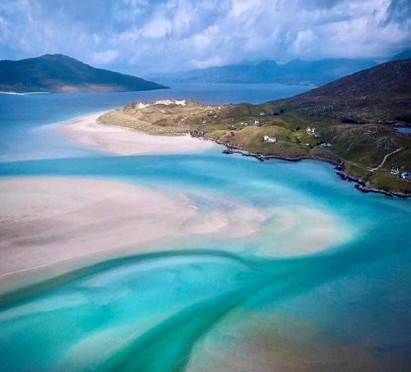 Plaja Luskentyre din Scoția. Foto: X