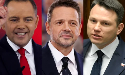 Karol Nawrocki Rafal Trzaskowski Slawomir Mentze jpg