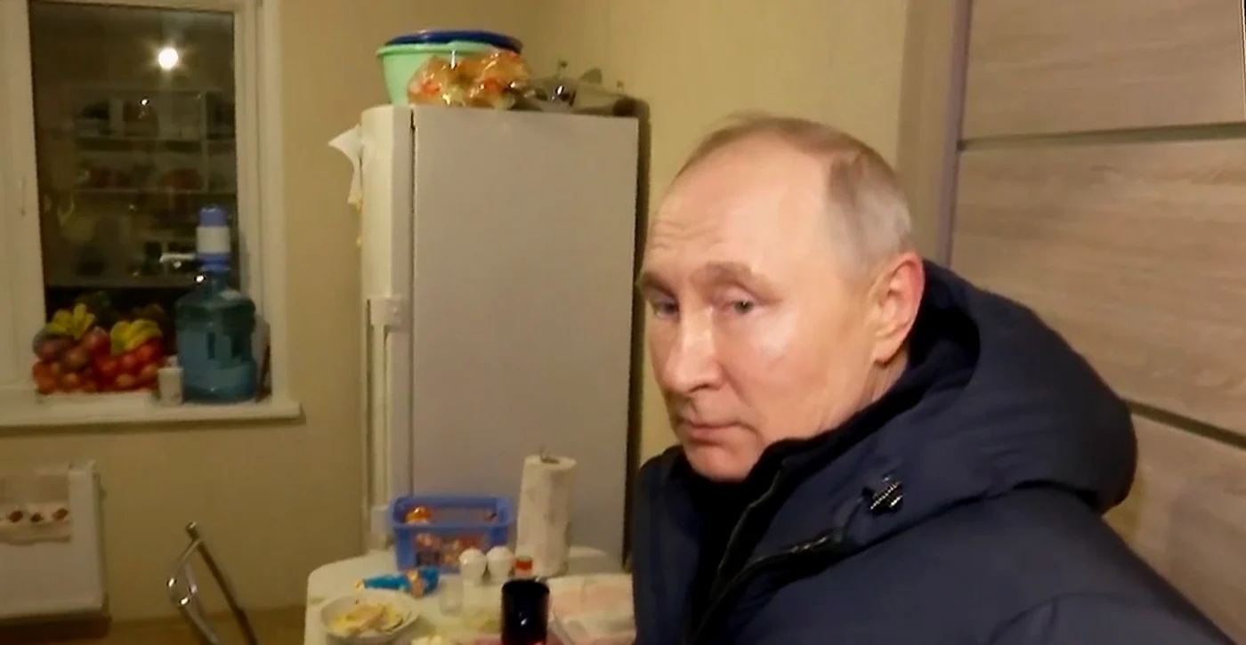 Vladimir Putin în Mariupol FOTO captură video 