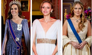 Kate Charlene și Amalia în rochiie Jenny Packman colaj getty profimedia jpg