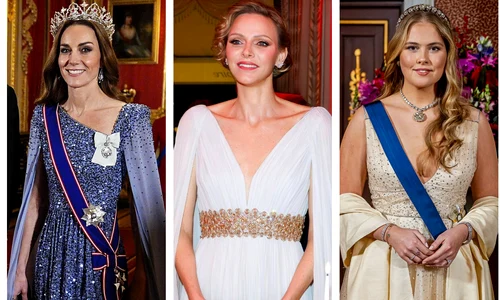 Kate Charlene și Amalia în rochiie Jenny Packman colaj getty profimedia jpg