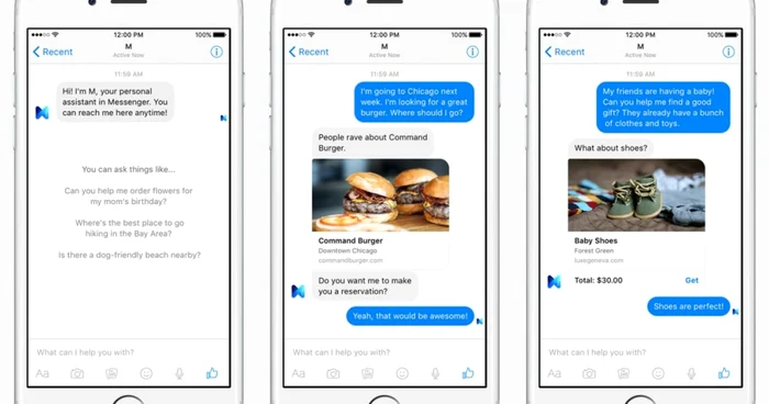 asistentul facebook m din messenger