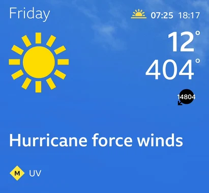 Aplicația BBC Weather FOTO: X