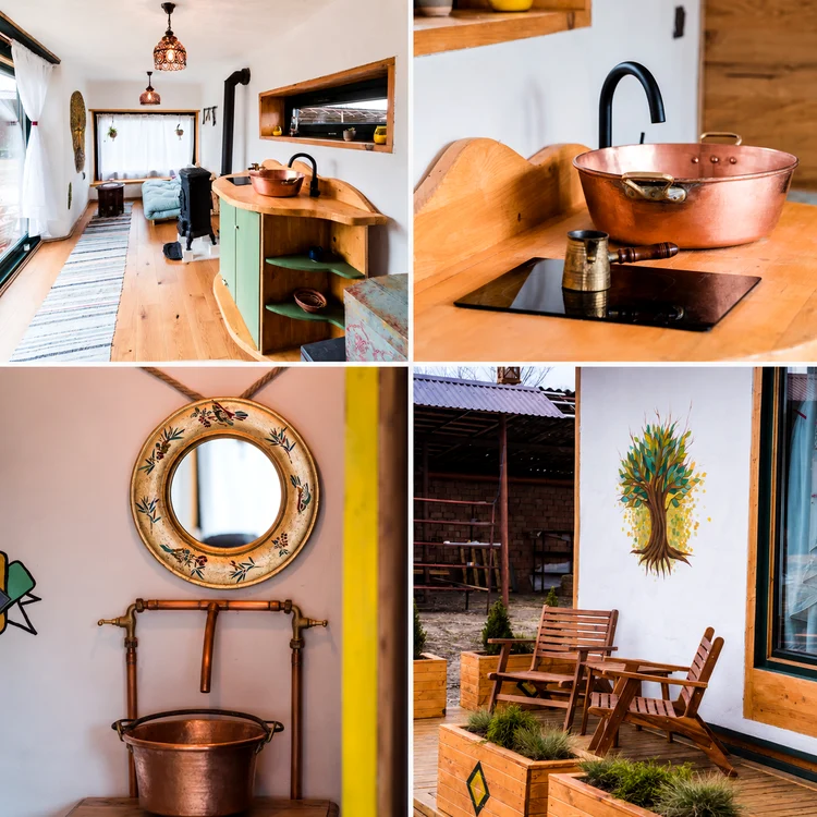 Imagini din interiorul casei construite de George / foto: Lovedeco