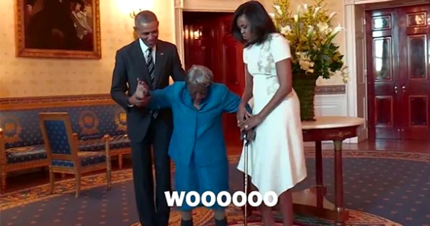 
    Cuplul Obama a fost umit de energia femeiiFoto: telegraph.co.uk  
