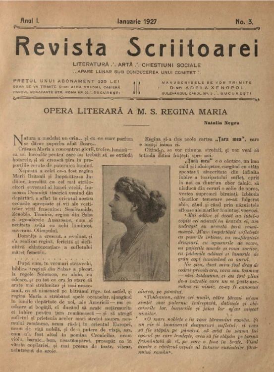Revistă feminină de literatură din perioada interbelică.  FOTO: Arcanum