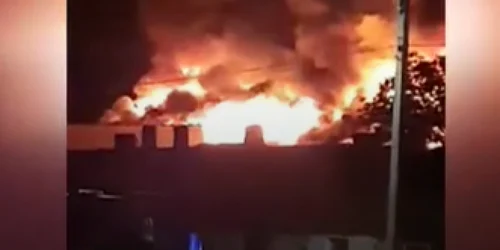 mures incendiu. foto captura video