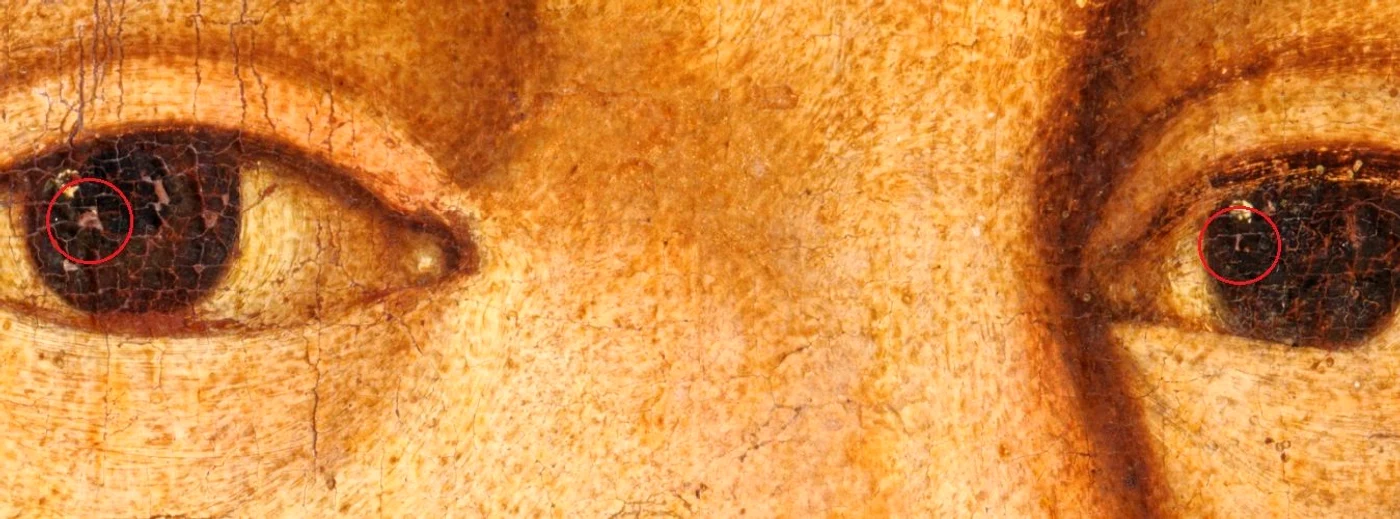 Inițialele pictate în ochii lui Gabriel Bathory (1608-1613) sunt majusculele A și L.